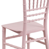 HERCULES Child Size Pink Chiavari Chair – Durable Resin Kids Chair for Weddings, Parties & Everyday Use