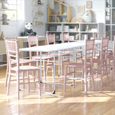HERCULES Child Size Pink Chiavari Chair – Durable Resin Kids Chair for Weddings, Parties & Everyday Use