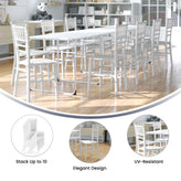 HERCULES Child Size White Chiavari Chair – Durable Resin Kids Chair for Weddings, Parties & Everyday Use