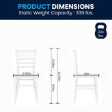 HERCULES Child Size White Chiavari Chair – Durable Resin Kids Chair for Weddings, Parties & Everyday Use