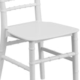 HERCULES Child Size White Chiavari Chair – Durable Resin Kids Chair for Weddings, Parties & Everyday Use