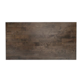 Eli Solid Wood Farmhouse Coffee Table, Trestle Style Accent Table in Dark Gray
