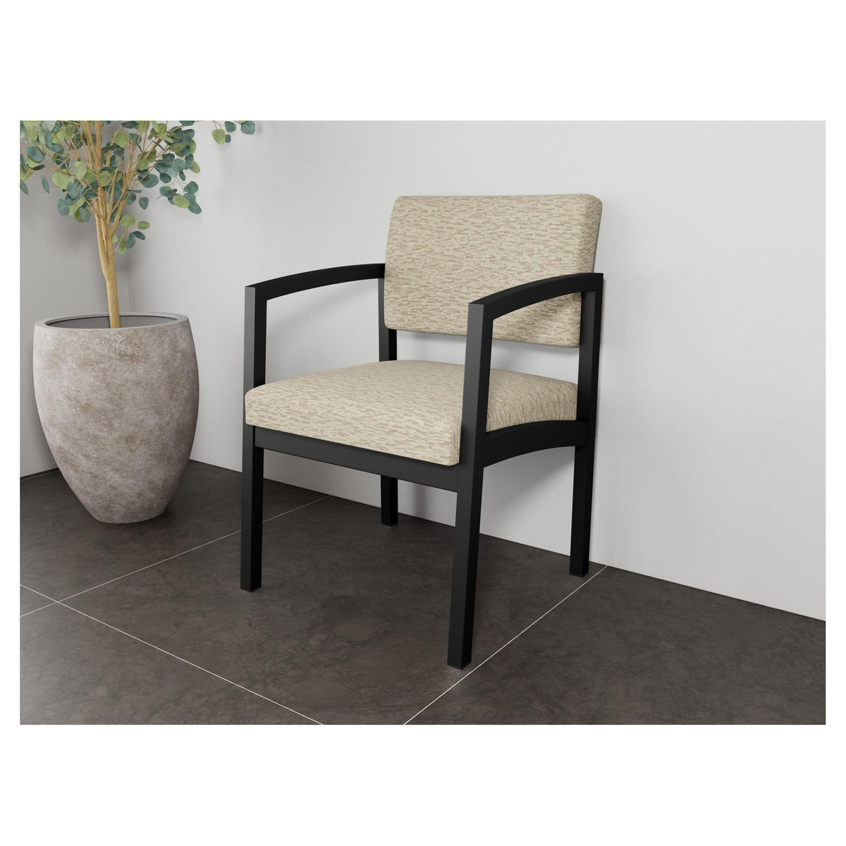 Lenox Steel Waiting Reception Guest Chair Metal Frame