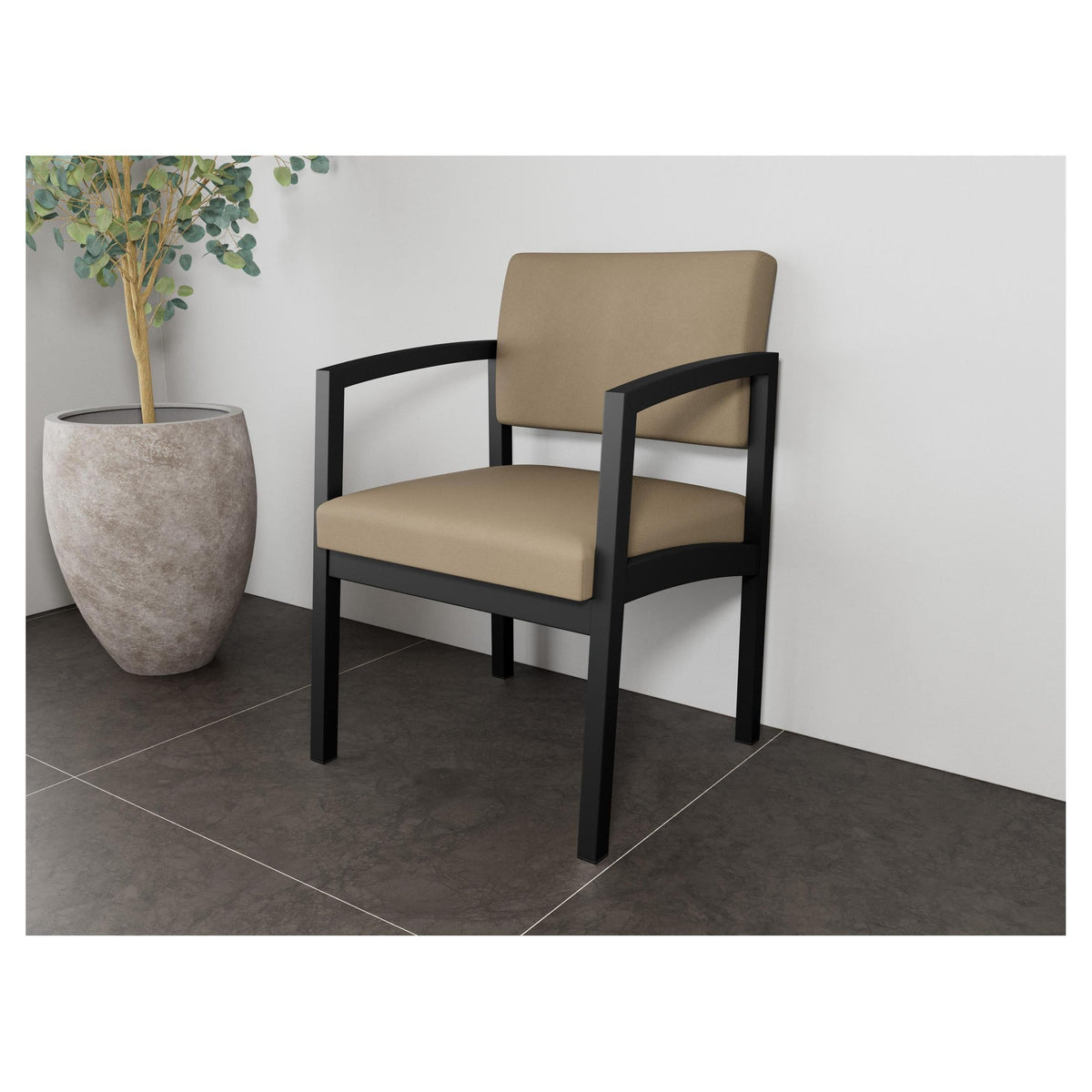 Lenox Steel Waiting Reception Guest Chair Metal Frame