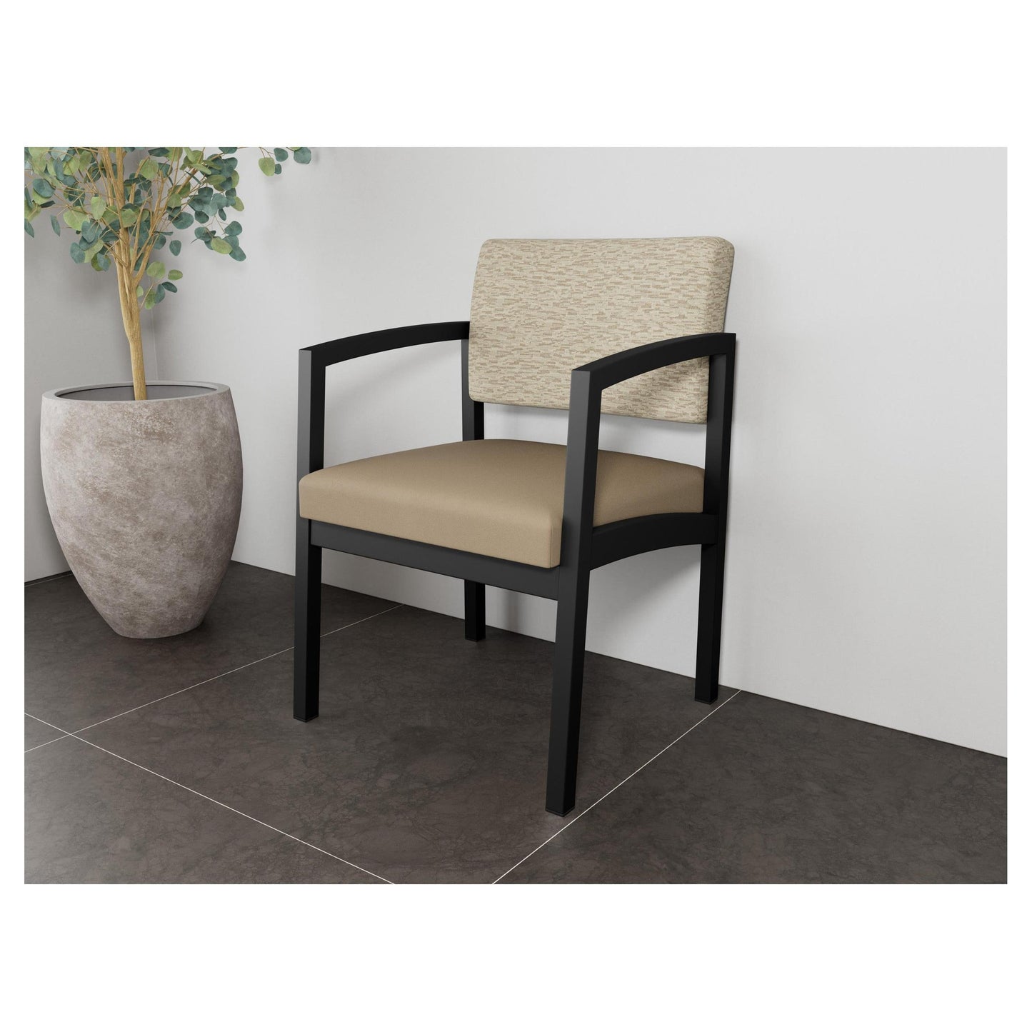 Lenox Steel Waiting Reception Guest Chair Metal Frame