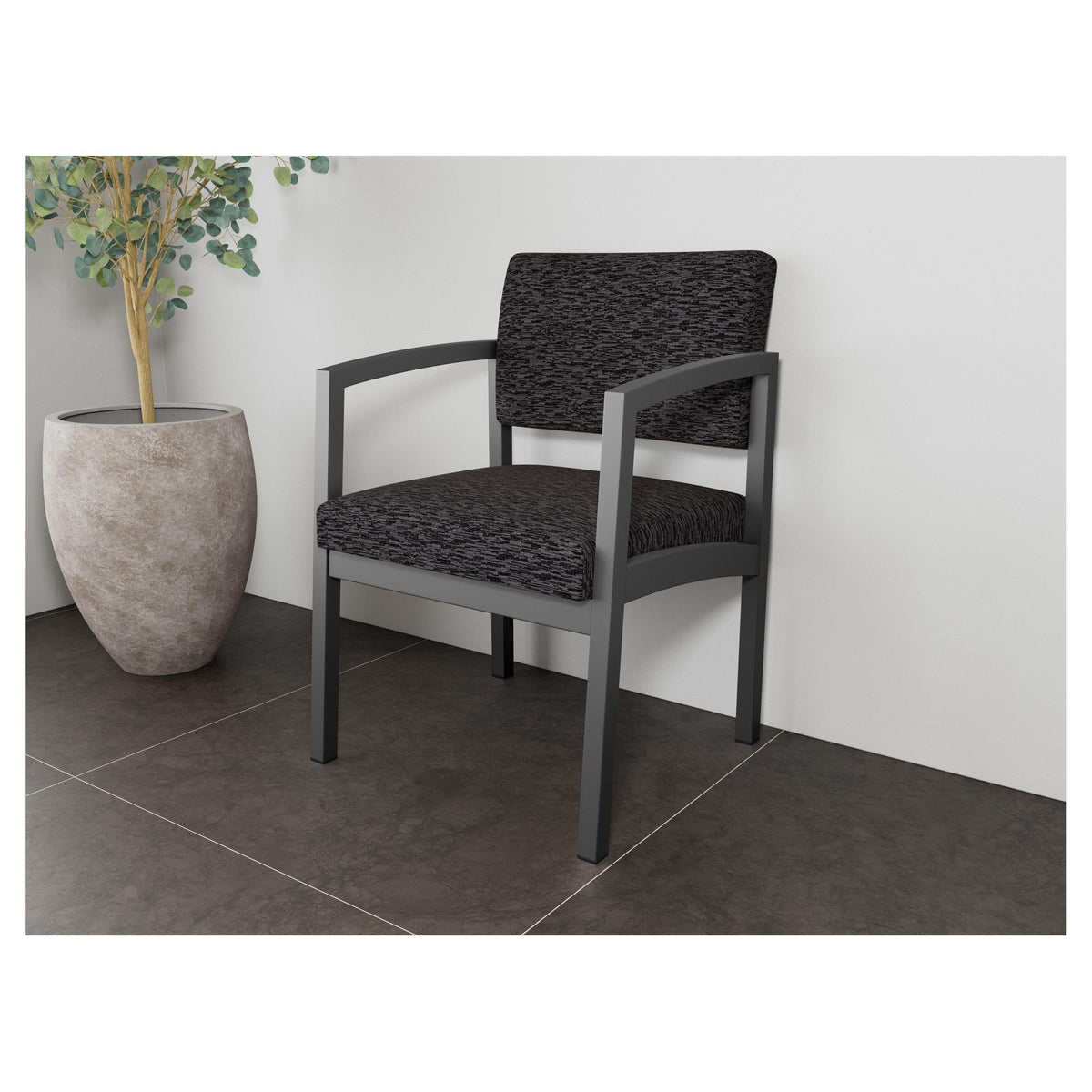 Lenox Steel Waiting Reception Guest Chair Metal Frame