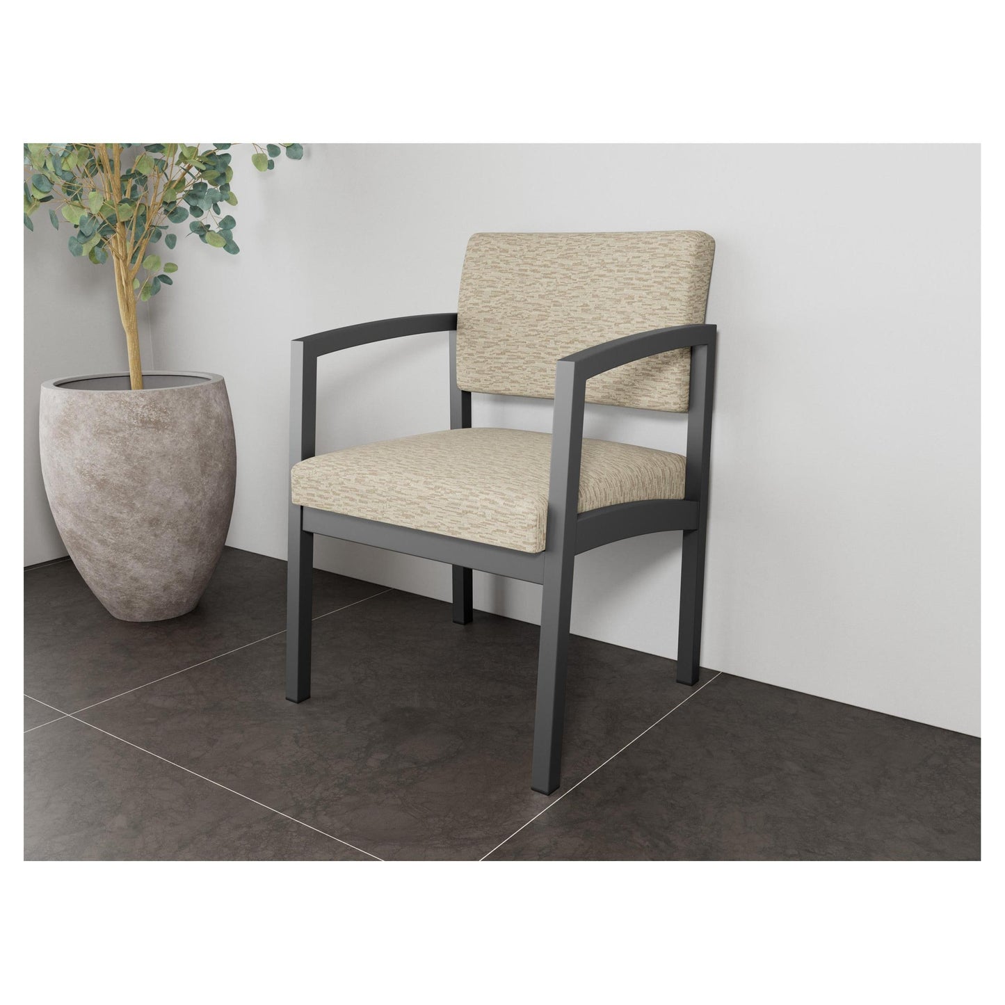 Lenox Steel Waiting Reception Guest Chair Metal Frame