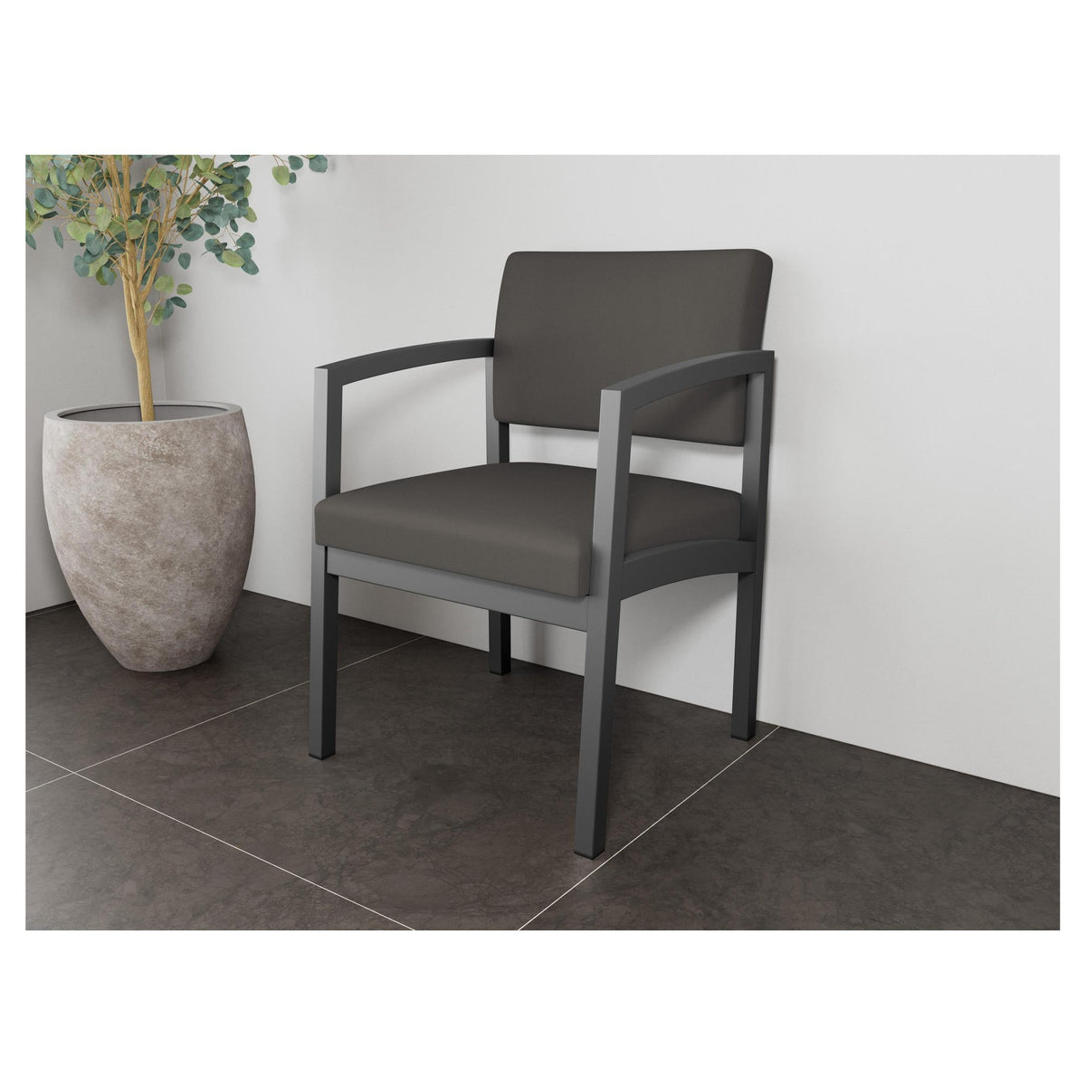 Lenox Steel Waiting Reception Guest Chair Metal Frame