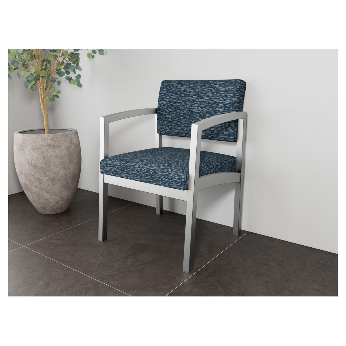 Lenox Steel Waiting Reception Guest Chair Metal Frame