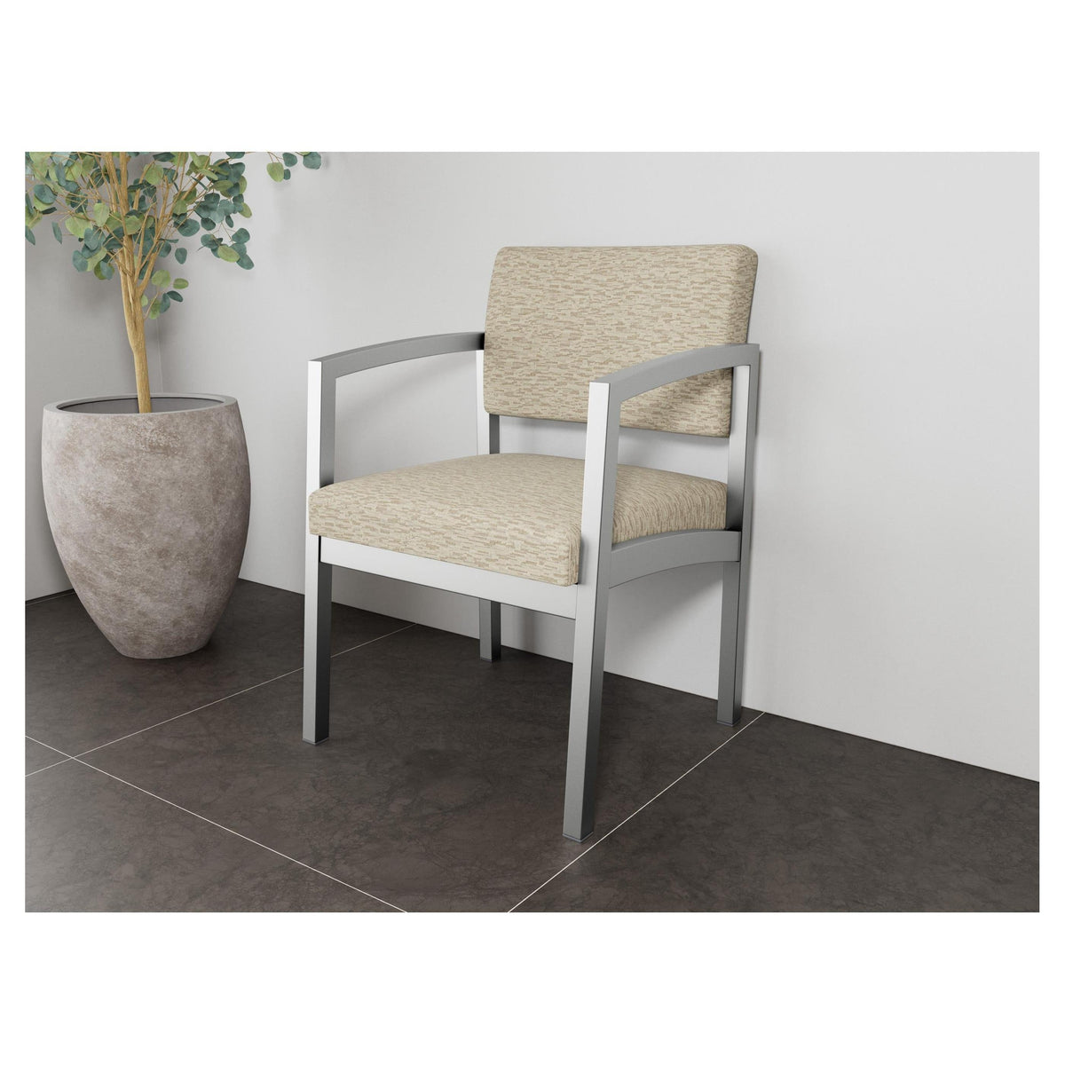 Lenox Steel Waiting Reception Guest Chair Metal Frame