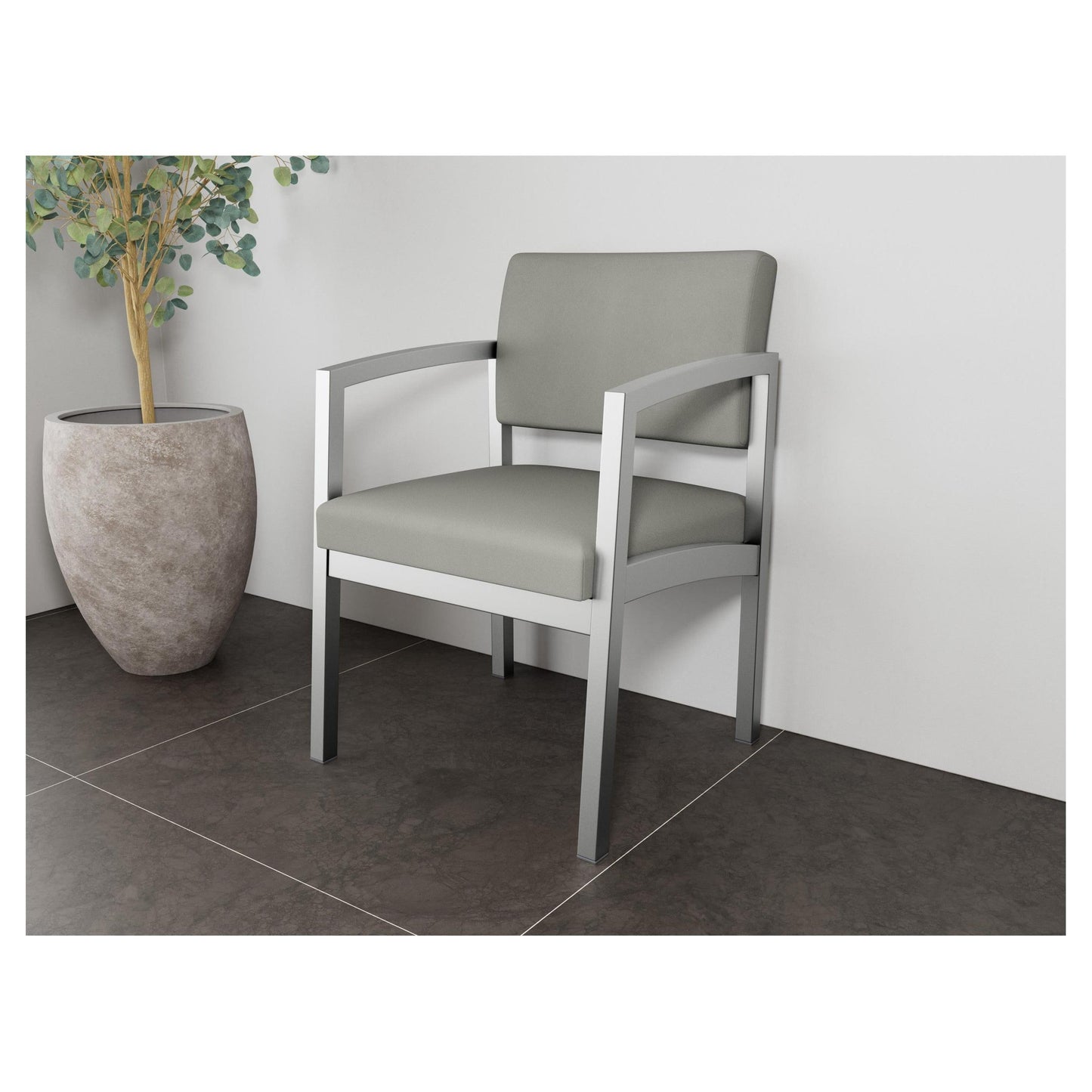 Lenox Steel Waiting Reception Guest Chair Metal Frame