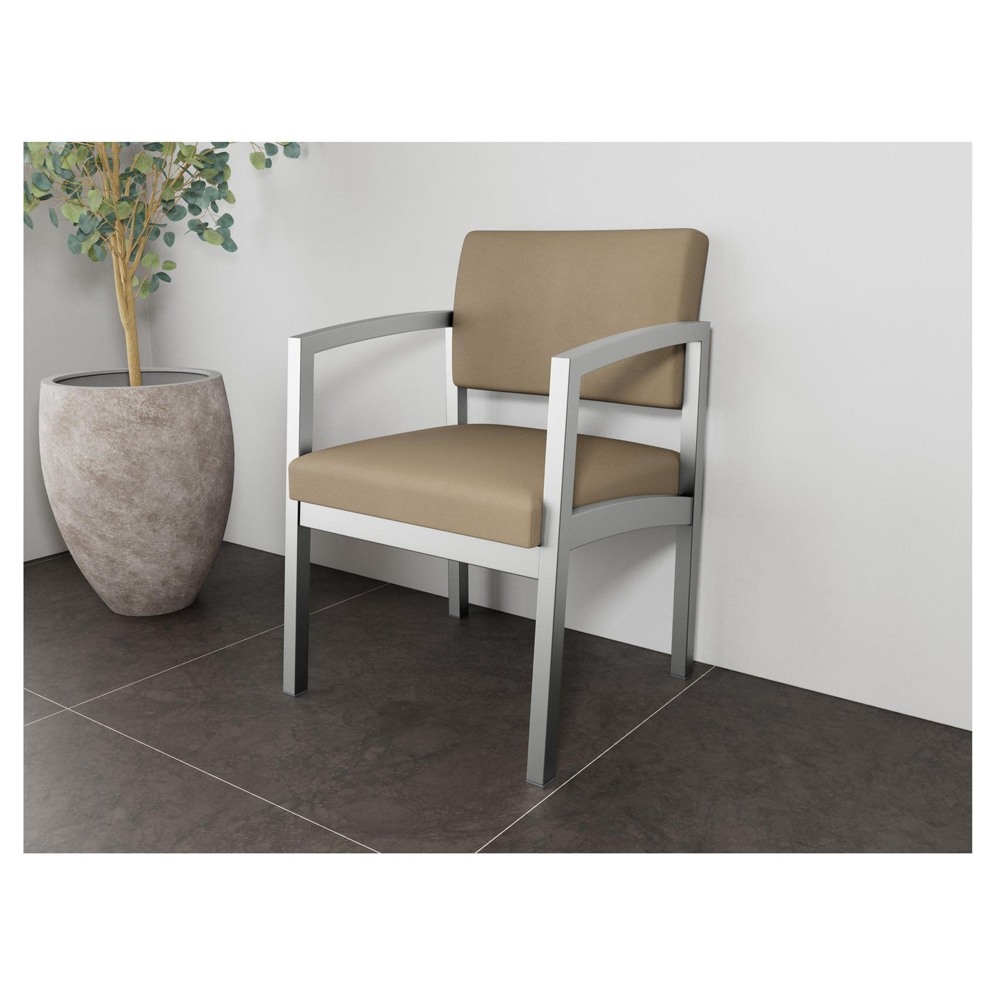 Lenox Steel Waiting Reception Guest Chair Metal Frame