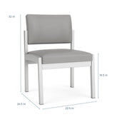 Lenox Steel Waiting Reception Armless Guest Chair Metal Frame