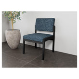 Lenox Steel Waiting Reception Armless Guest Chair Metal Frame