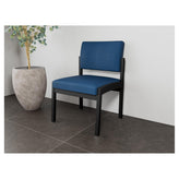 Lenox Steel Waiting Reception Armless Guest Chair Metal Frame