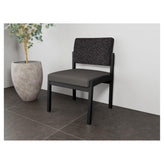 Lenox Steel Waiting Reception Armless Guest Chair Metal Frame