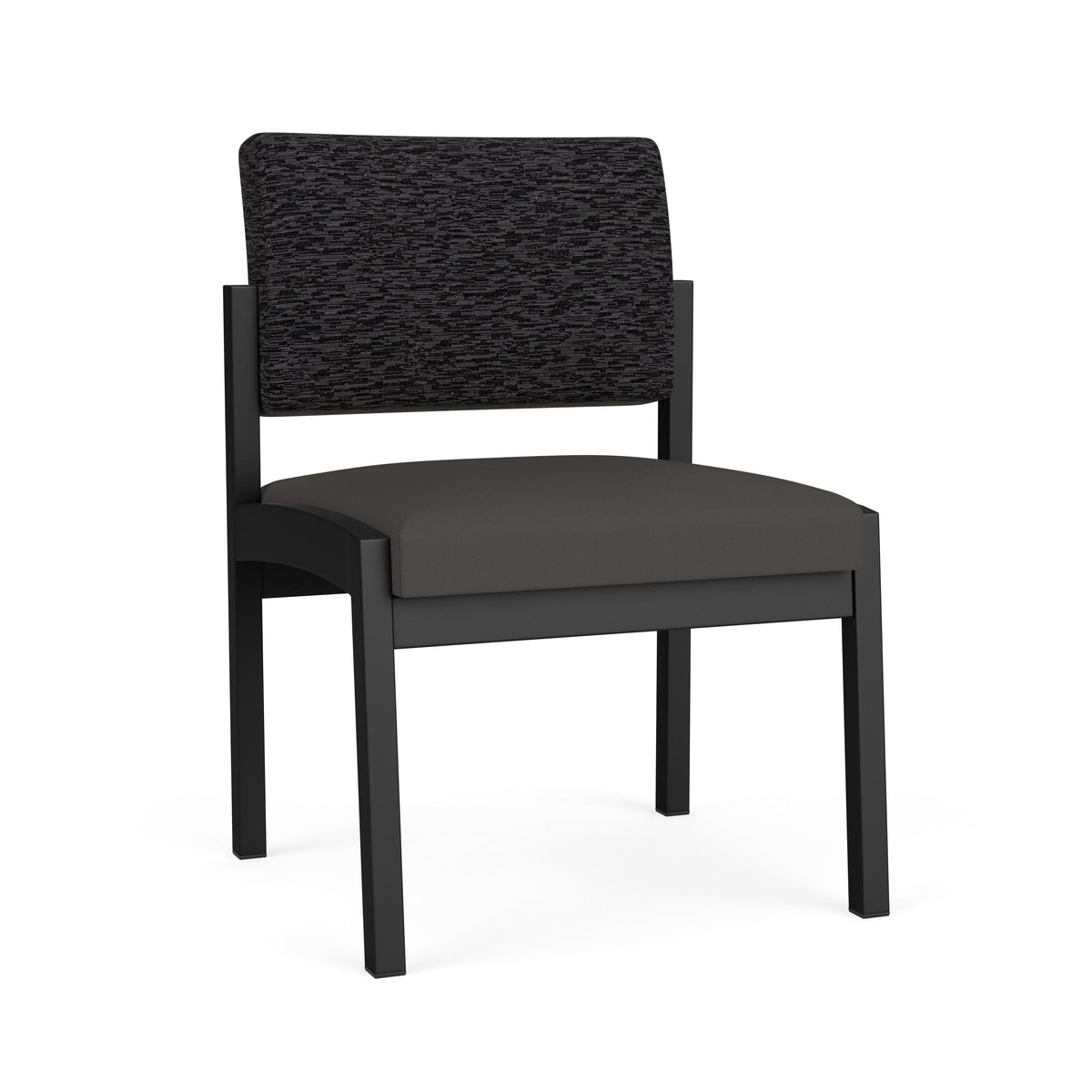 Lenox Steel Waiting Reception Armless Guest Chair Metal Frame