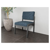 Lenox Steel Waiting Reception Armless Guest Chair Metal Frame