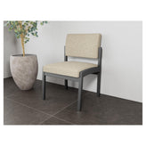 Lenox Steel Waiting Reception Armless Guest Chair Metal Frame