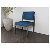 Lenox Steel Waiting Reception Armless Guest Chair Metal Frame