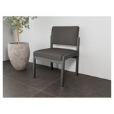Lenox Steel Waiting Reception Armless Guest Chair Metal Frame