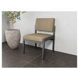 Lenox Steel Waiting Reception Armless Guest Chair Metal Frame