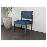Lenox Steel Waiting Reception Armless Guest Chair Metal Frame