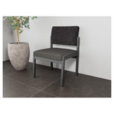 Lenox Steel Waiting Reception Armless Guest Chair Metal Frame