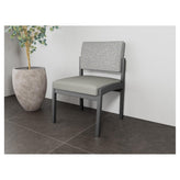 Lenox Steel Waiting Reception Armless Guest Chair Metal Frame