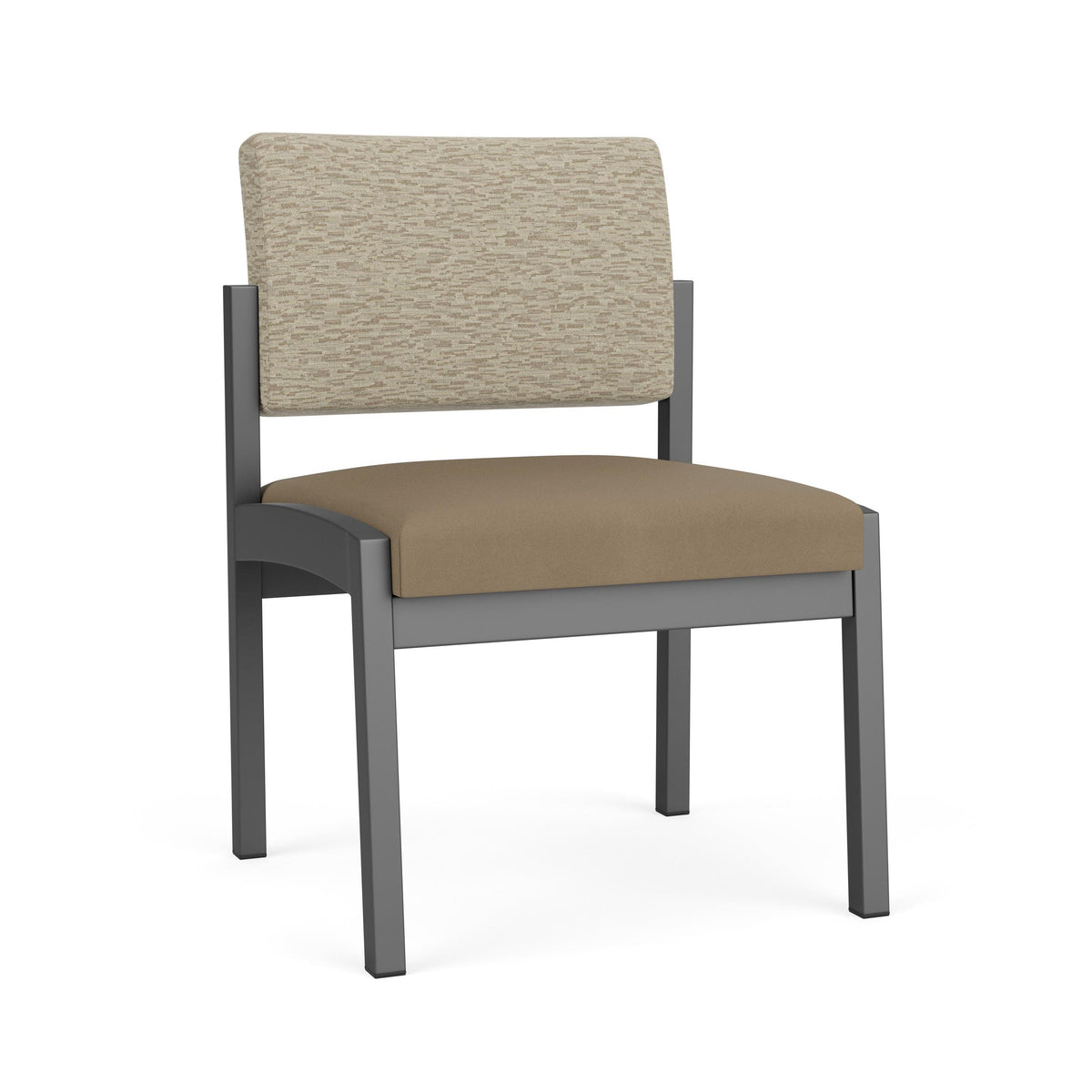 Lenox Steel Waiting Reception Armless Guest Chair Metal Frame