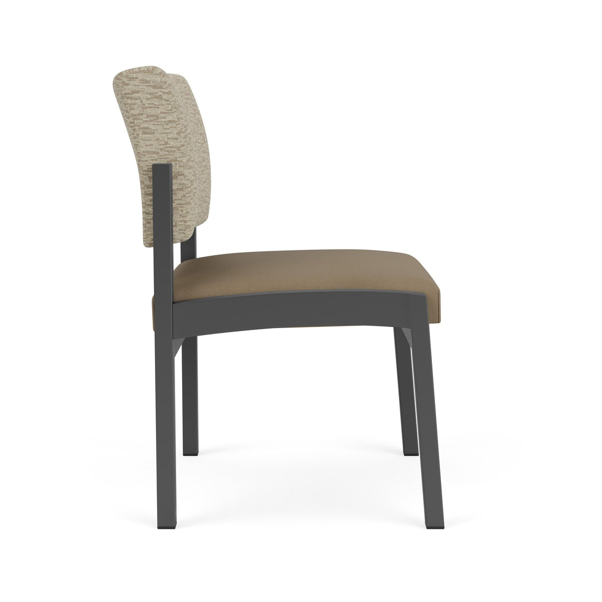 Lenox Steel Waiting Reception Armless Guest Chair Metal Frame