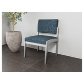 Lenox Steel Waiting Reception Armless Guest Chair Metal Frame