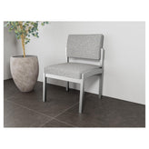 Lenox Steel Waiting Reception Armless Guest Chair Metal Frame