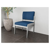 Lenox Steel Waiting Reception Armless Guest Chair Metal Frame