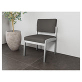 Lenox Steel Waiting Reception Armless Guest Chair Metal Frame