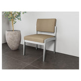 Lenox Steel Waiting Reception Armless Guest Chair Metal Frame