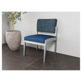 Lenox Steel Waiting Reception Armless Guest Chair Metal Frame