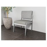 Lenox Steel Waiting Reception Armless Guest Chair Metal Frame