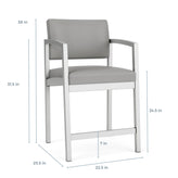 Lenox Steel Waiting Reception Hip Chair Metal Frame