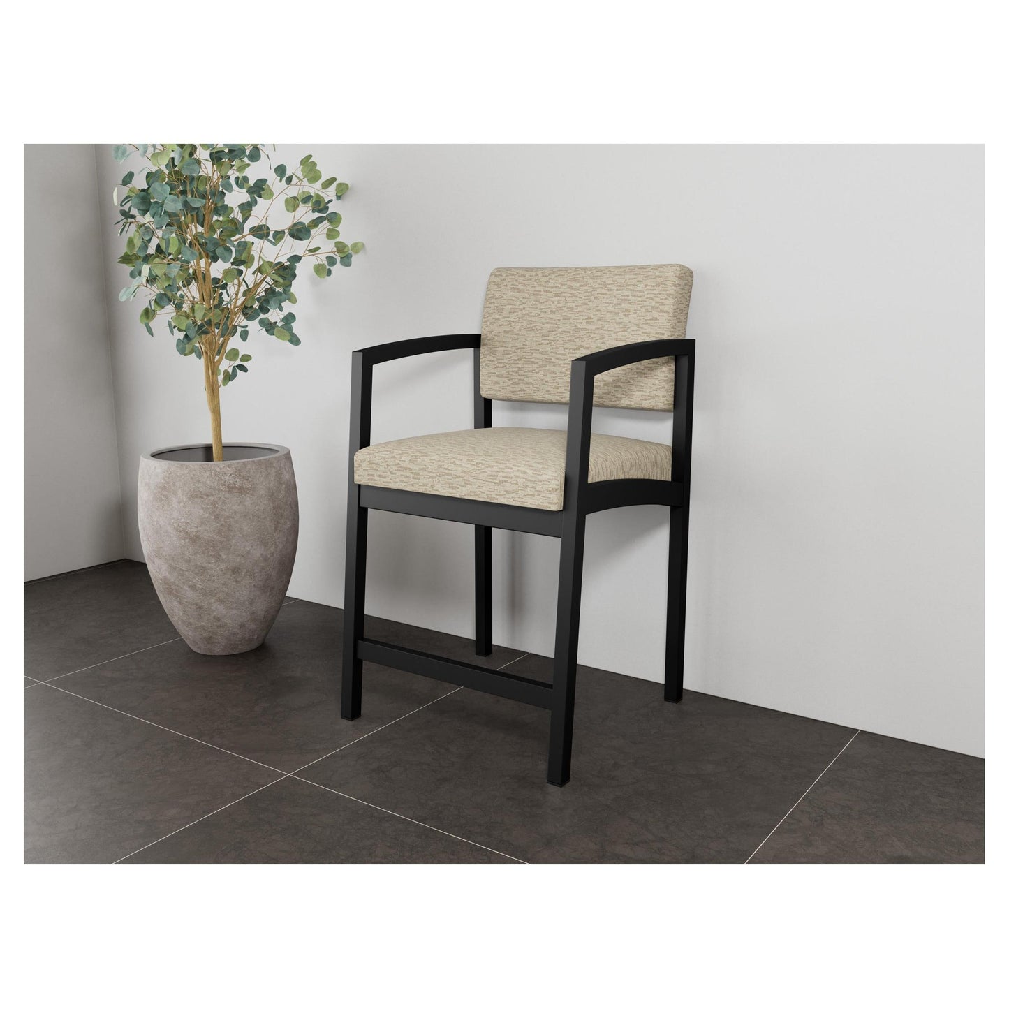 Lenox Steel Waiting Reception Hip Chair Metal Frame