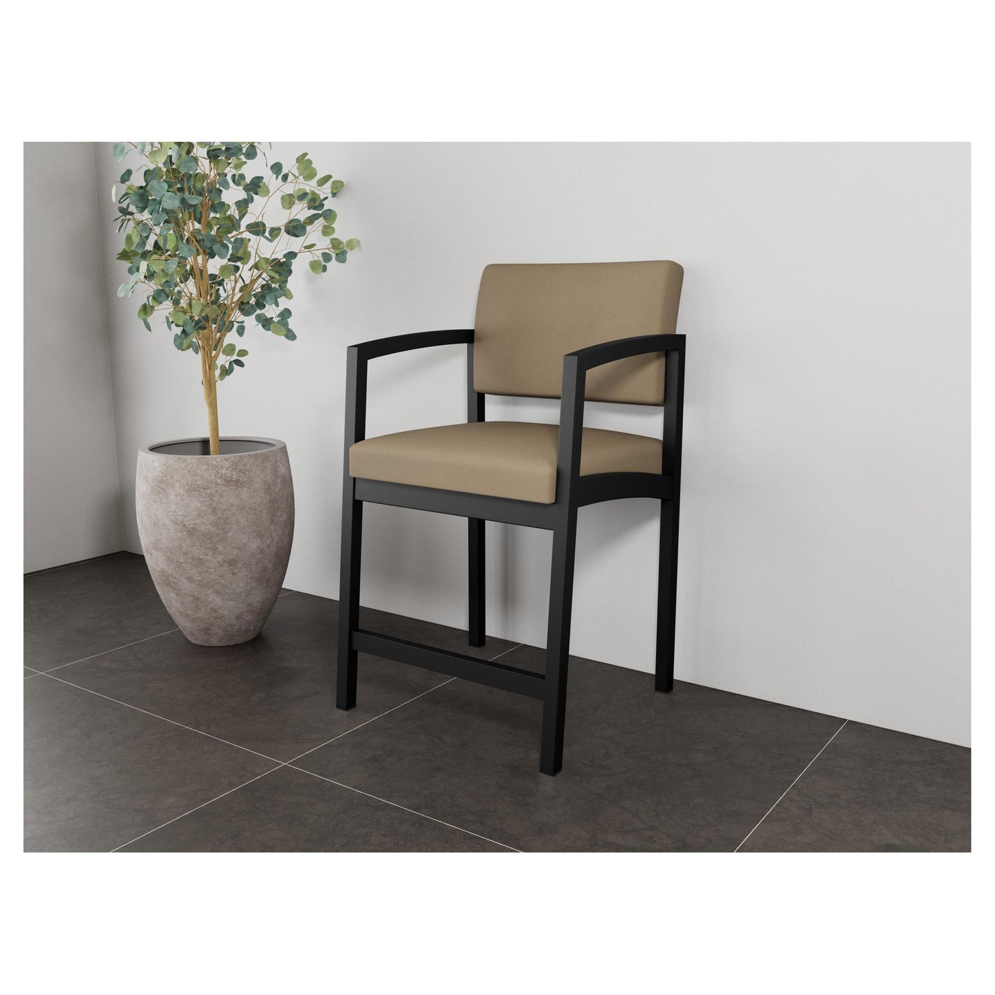 Lenox Steel Waiting Reception Hip Chair Metal Frame