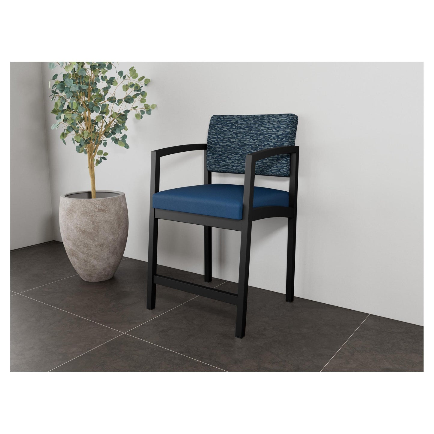 Lenox Steel Waiting Reception Hip Chair Metal Frame