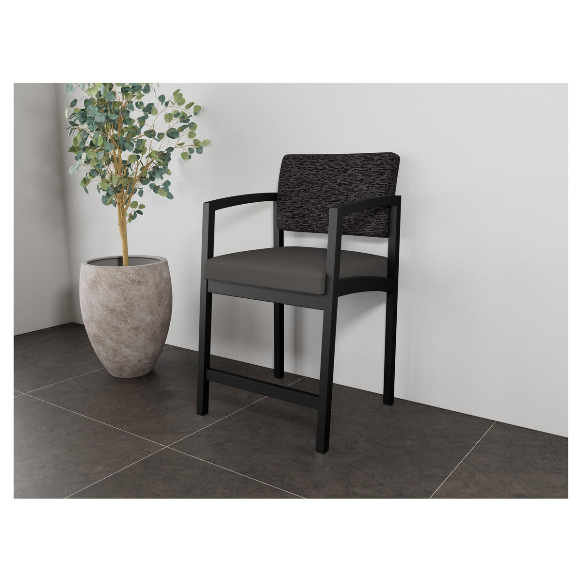 Lenox Steel Waiting Reception Hip Chair Metal Frame