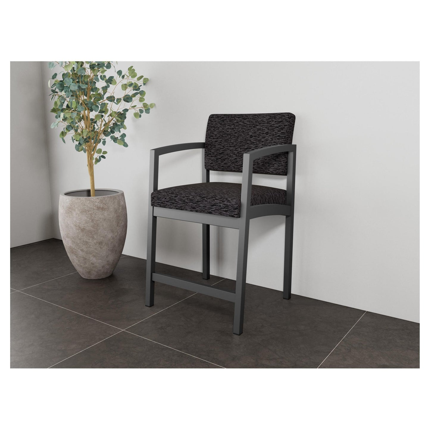 Lenox Steel Waiting Reception Hip Chair Metal Frame