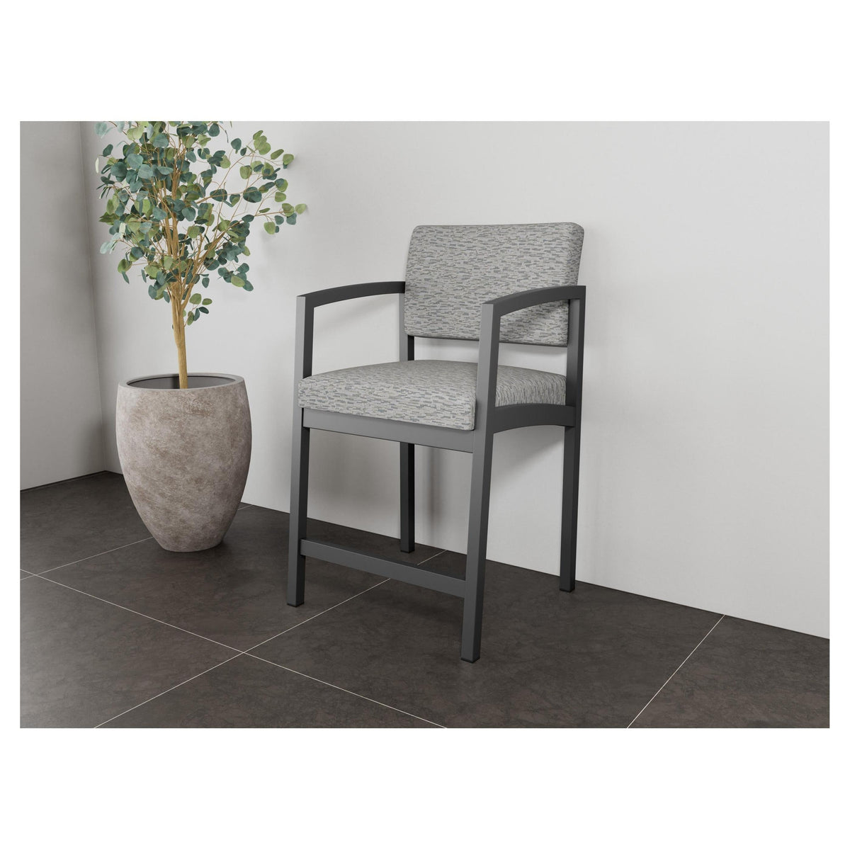 Lenox Steel Waiting Reception Hip Chair Metal Frame