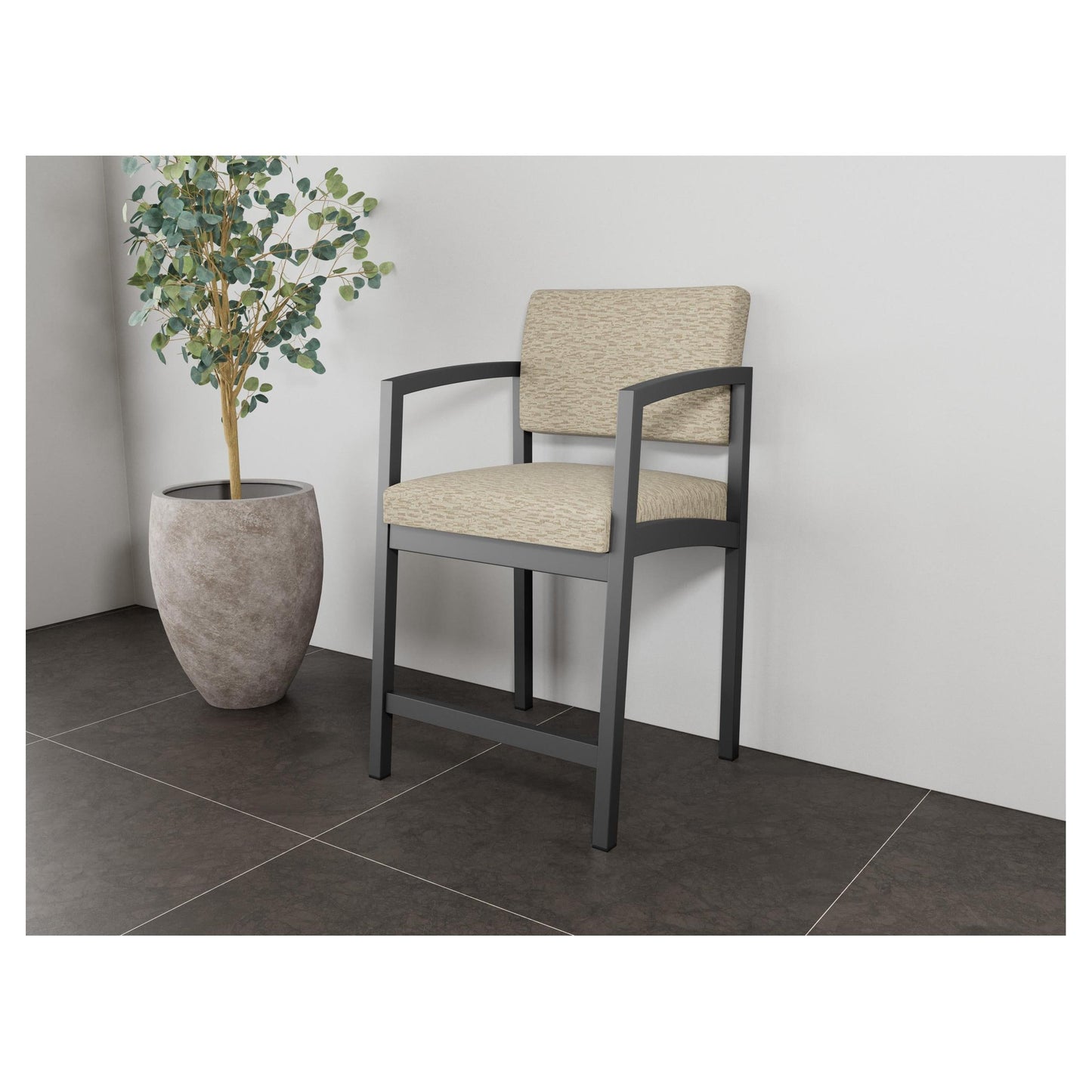 Lenox Steel Waiting Reception Hip Chair Metal Frame