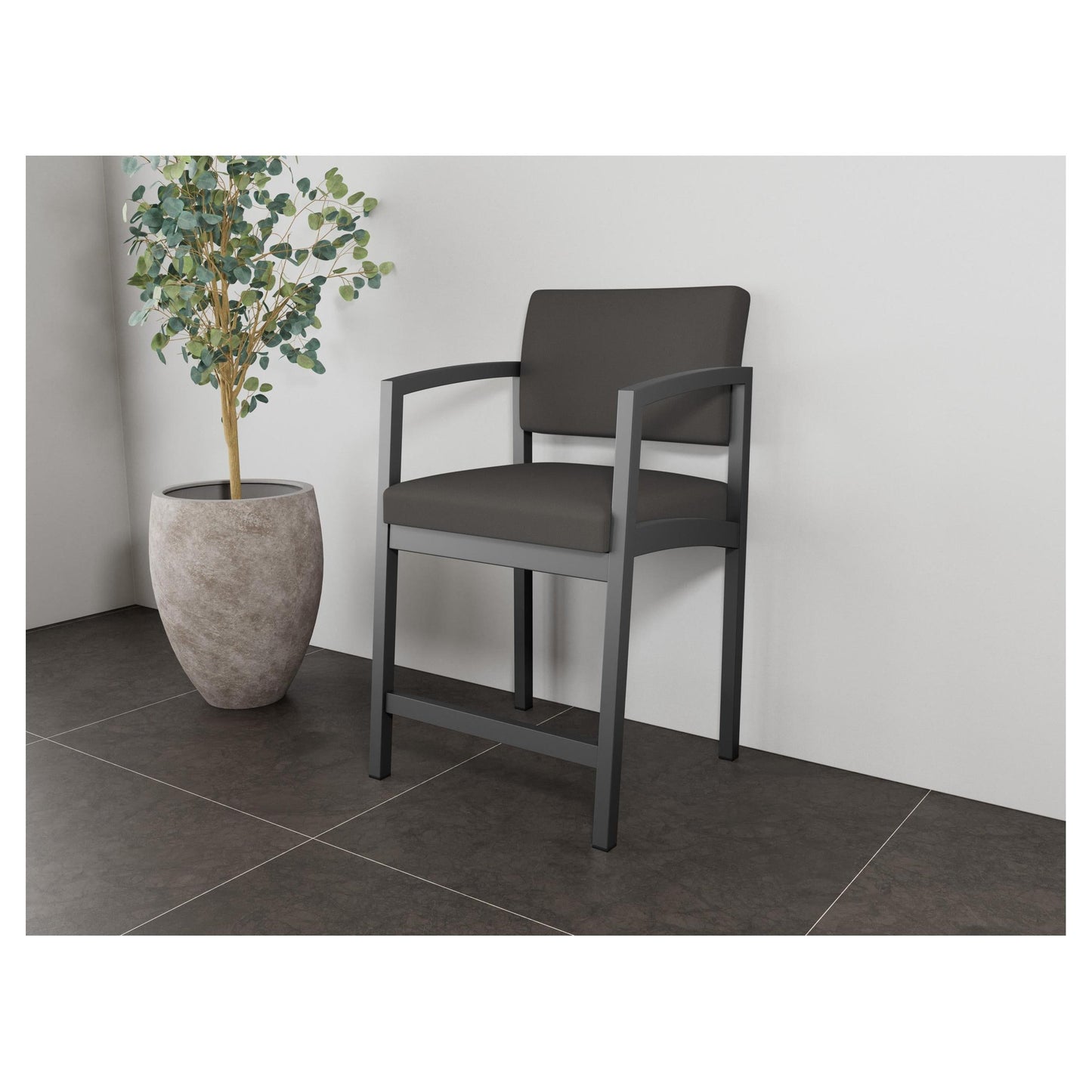Lenox Steel Waiting Reception Hip Chair Metal Frame