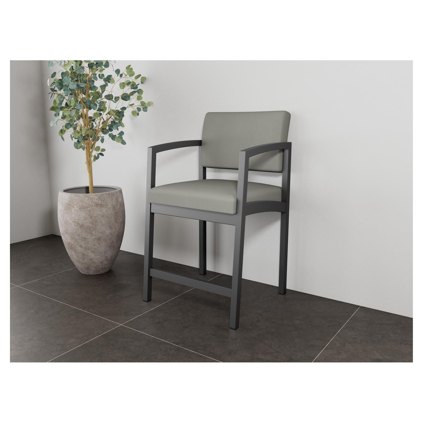 Lenox Steel Waiting Reception Hip Chair Metal Frame