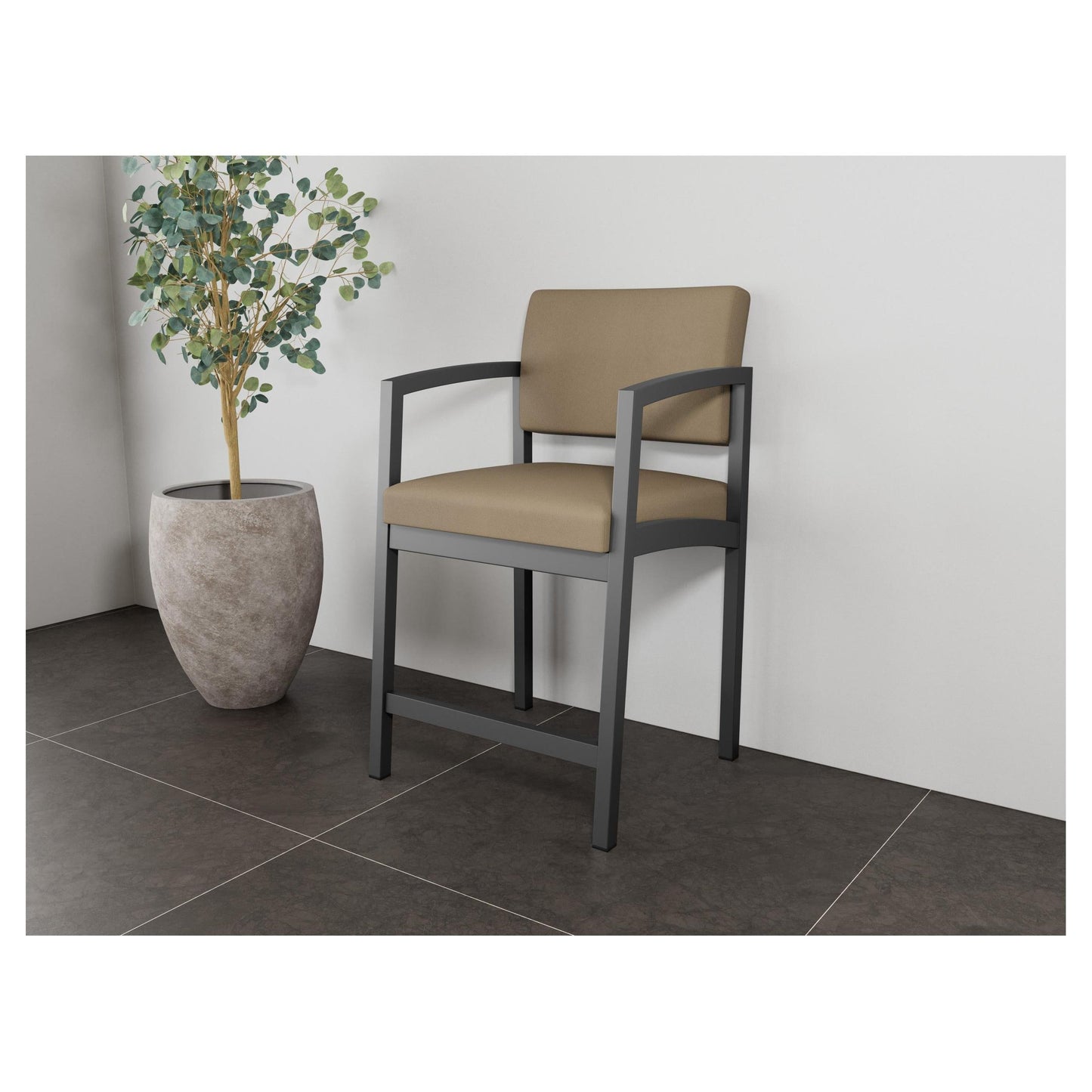 Lenox Steel Waiting Reception Hip Chair Metal Frame