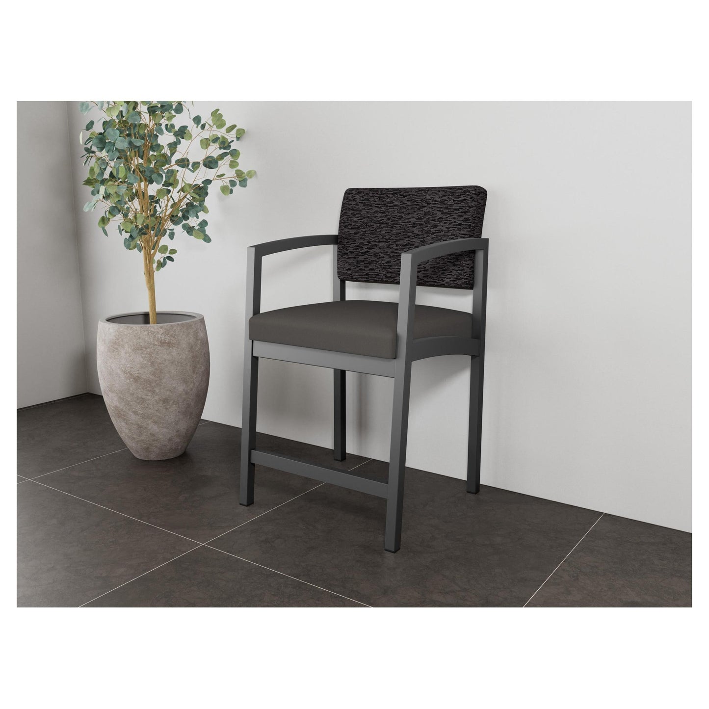 Lenox Steel Waiting Reception Hip Chair Metal Frame